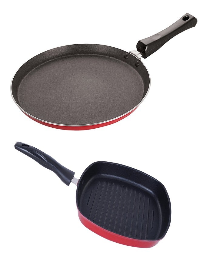 Nirlon Non-Stick Aluminium Dishwasher Safe Cookware Utencil Set - Image 1